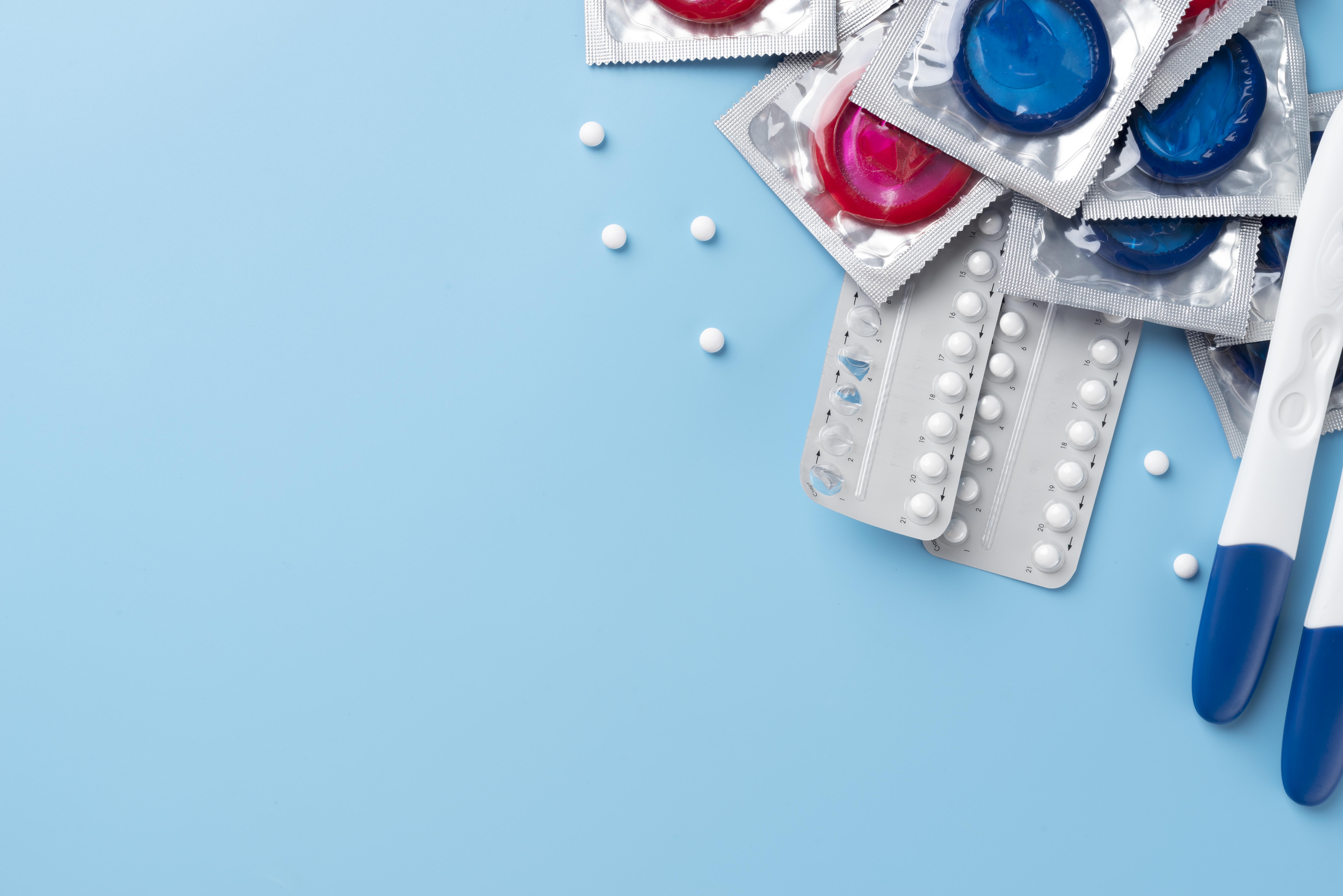 Contraception methods including condoms and birth control pills