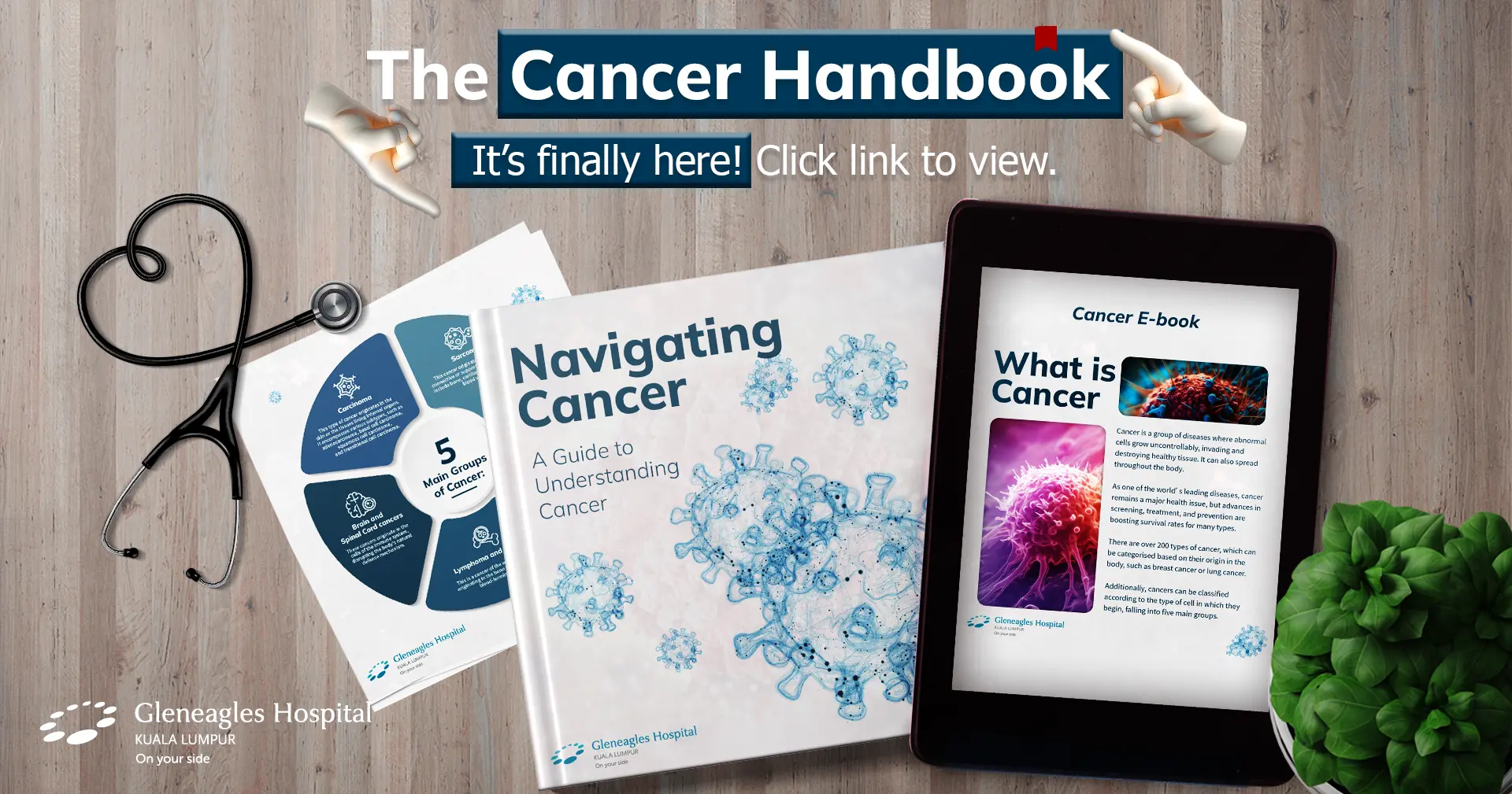 pop up image for cancer HandBook