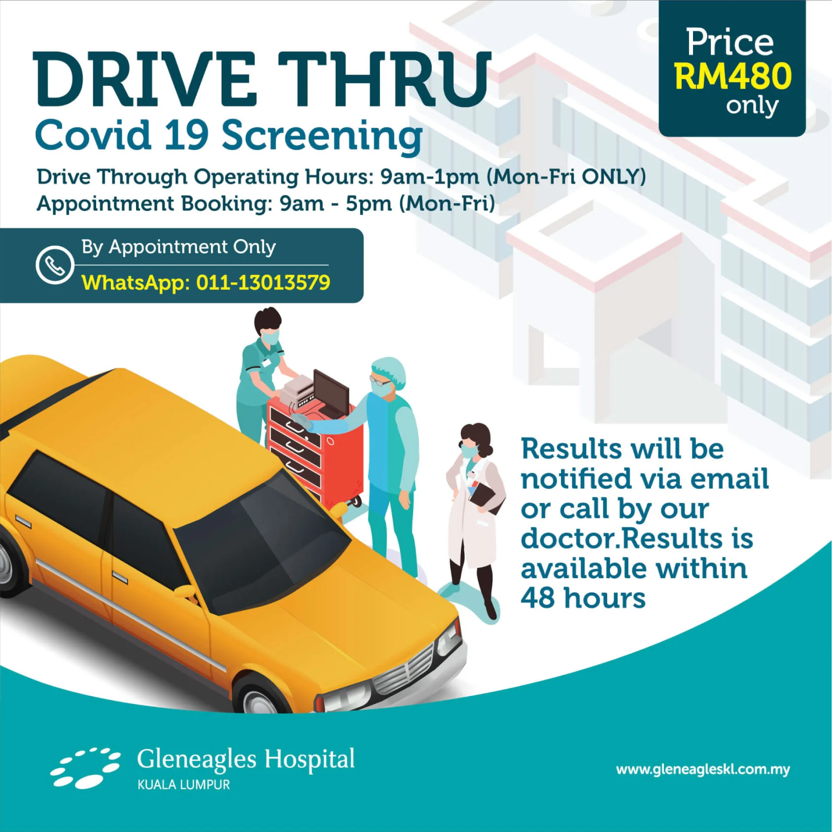 Gleneagles KL Drive Thru Covid-19 Screening