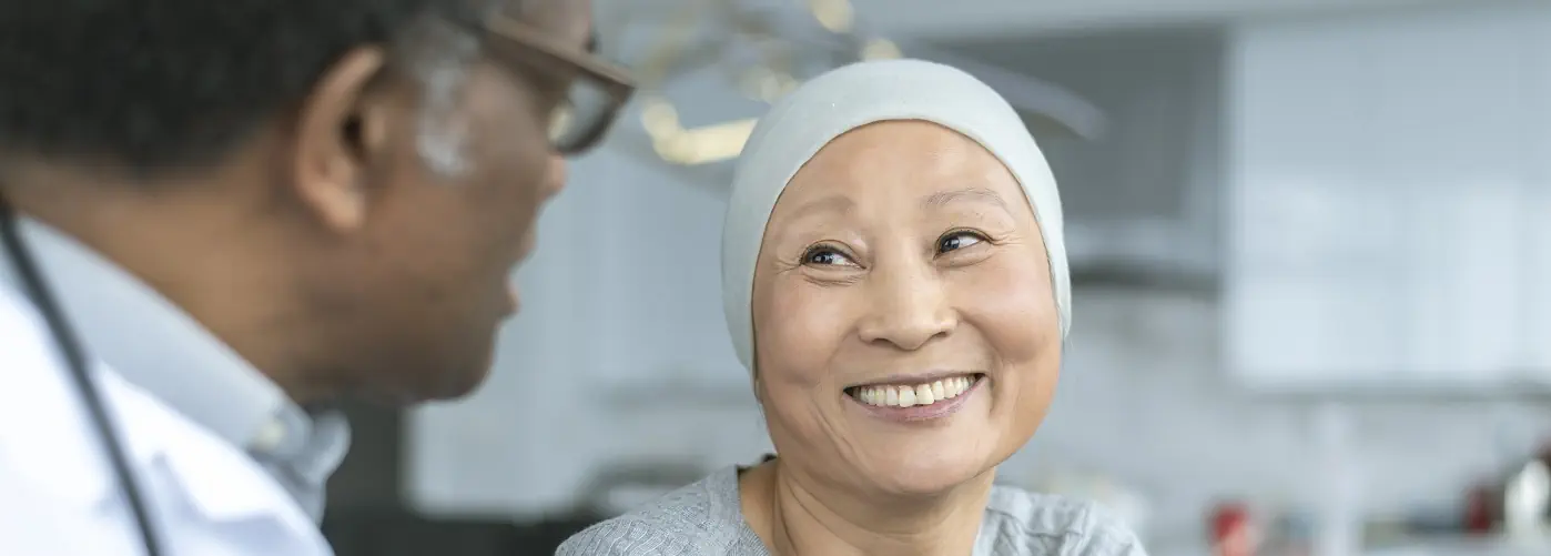 Doctor with smiling aunty image