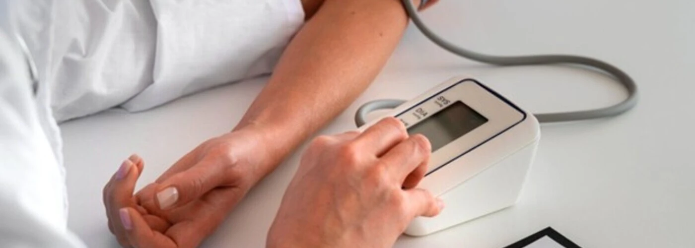 Blood pressure check-up at doctor's appointment